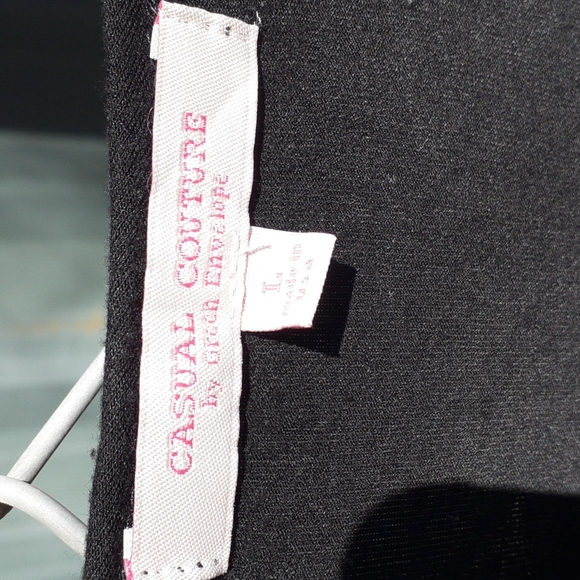 Casual Couture Black Long Sleeve Blouse, Size L - Picture 3 of 8